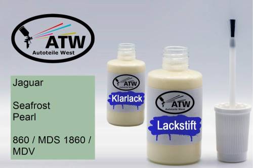 Jaguar, Seafrost Pearl, 860 / MDS 1860 / MDV: 20ml Lackstift + 20ml Klarlack - Set, von ATW Autoteile West.